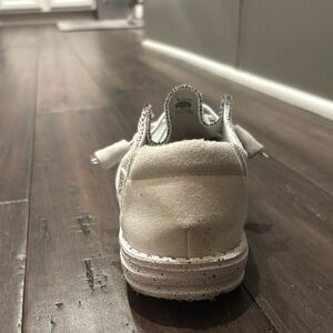 Stone white hey dudes. Men and women can both wear them. Only worn about twice.